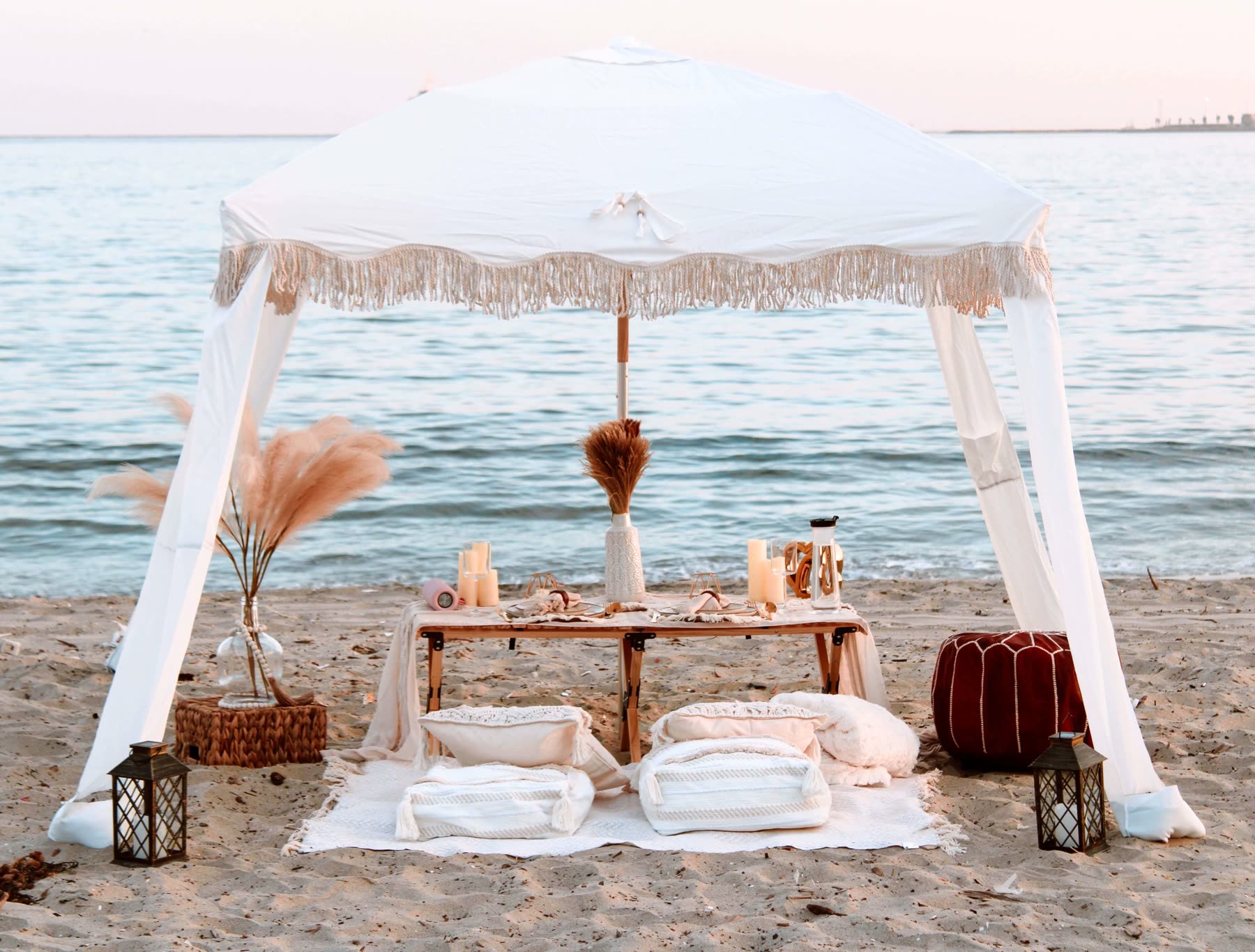 romantic cabana on the beach