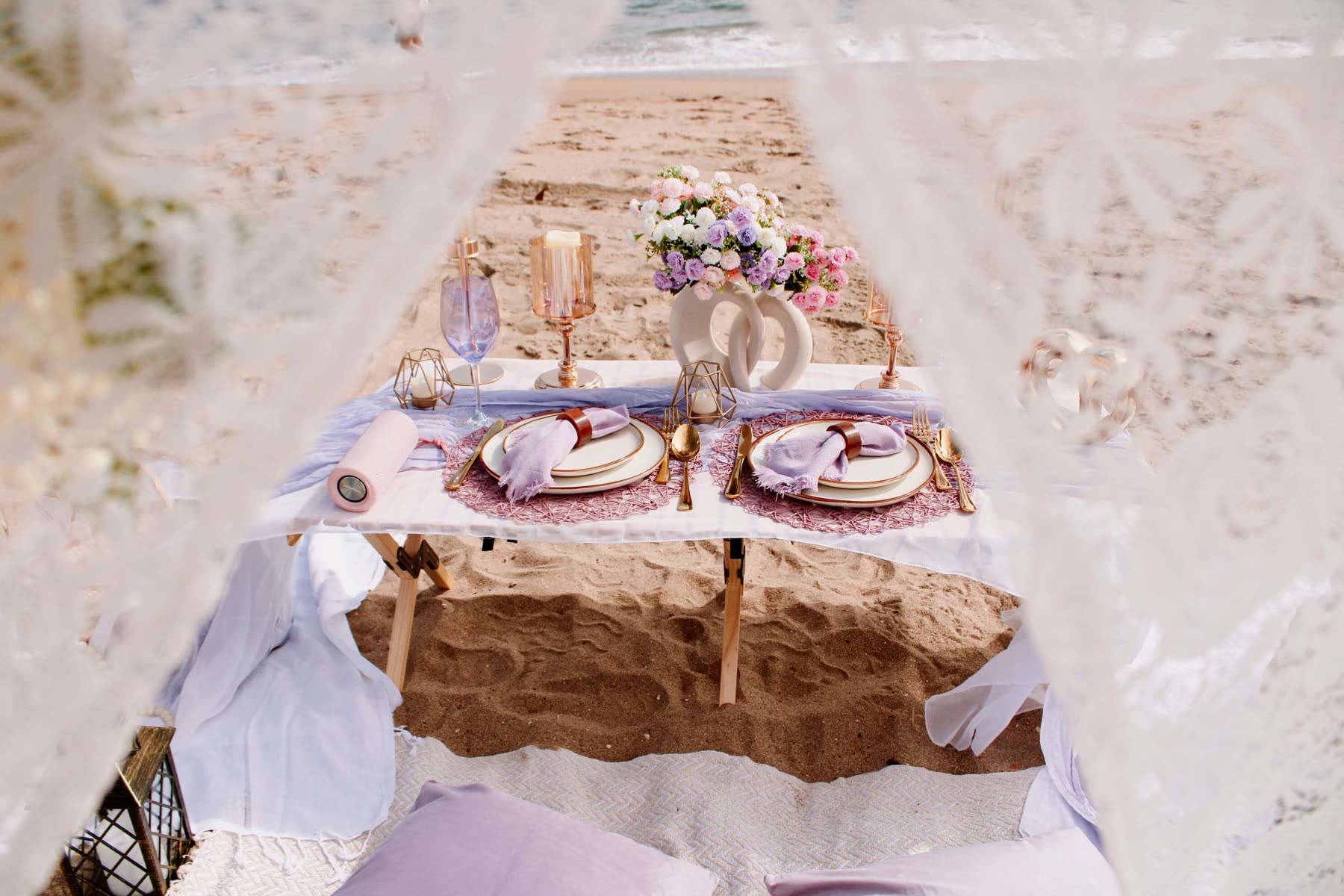 Picnic on the beach image