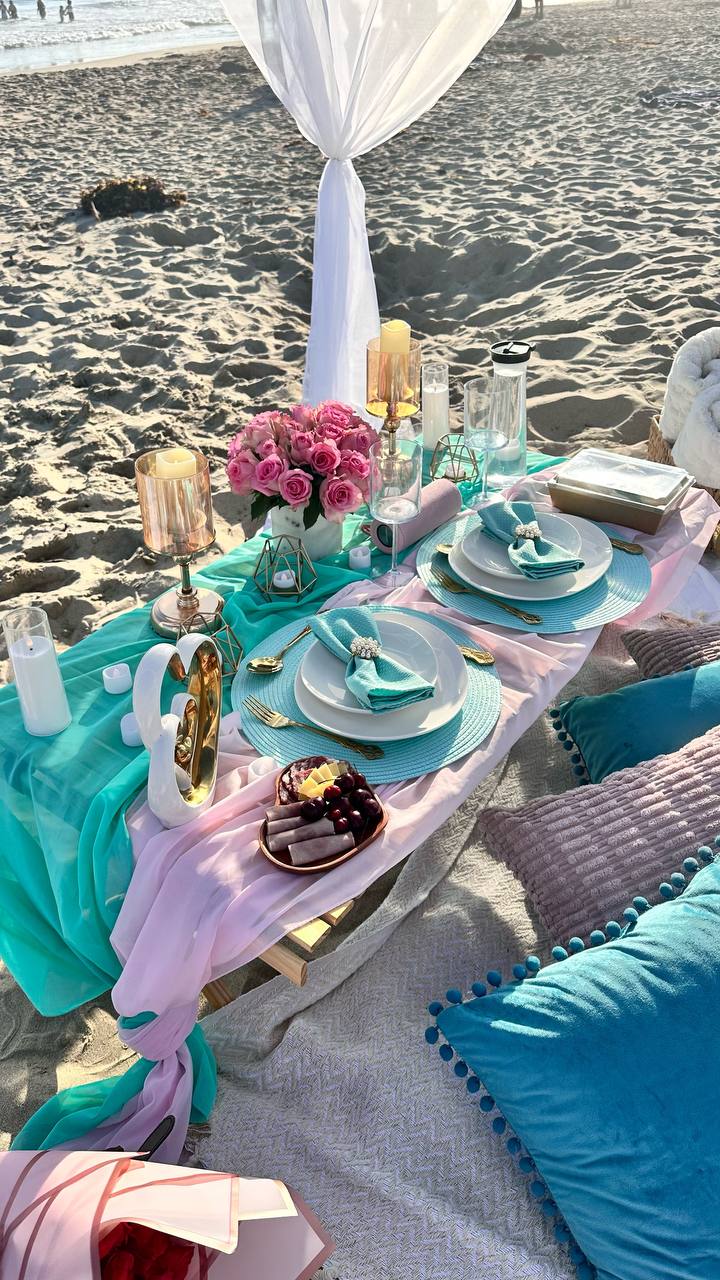 Beautiful beach picnic